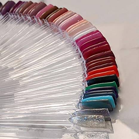 Musterfächer mit 50 Displaynägeln für Nagellackproben Transparent