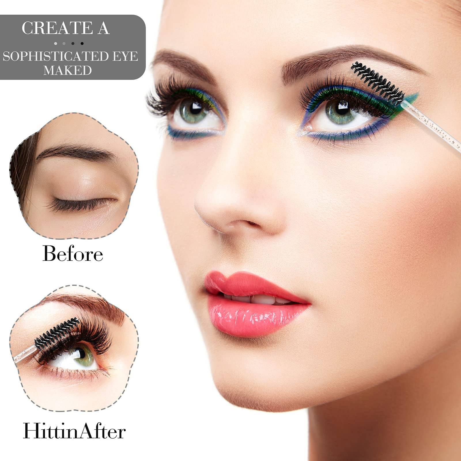 Wimpernbürsten / Augenbrauenbürsten 100 Stk Black