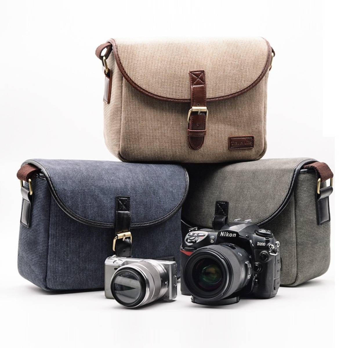 Canvas DSLR Kameratasche – Leicht, stoßfest und wasserabweisend Blue