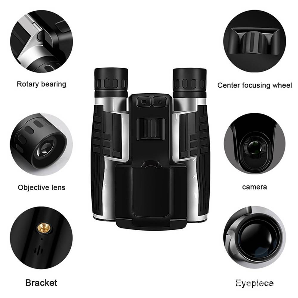 12x32 Digitales Fernglas mit 2.5K Video & 48MP Foto, 8x Zoom & IPS-Bildschirm