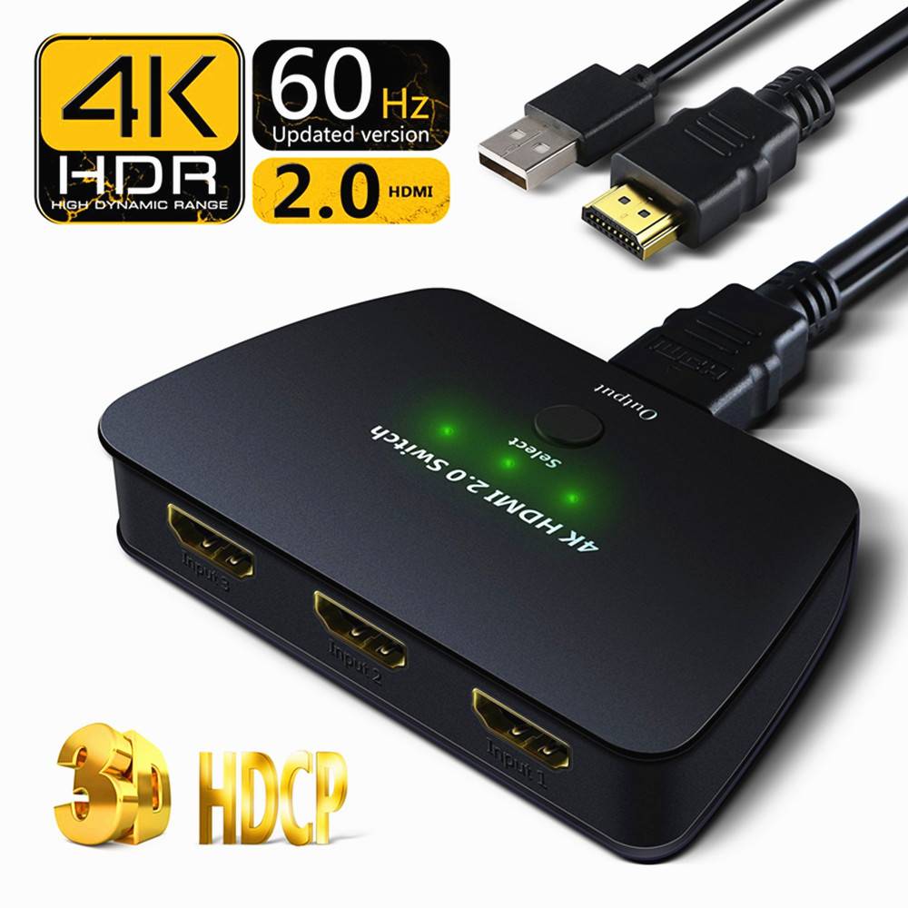 HDMI Switch 3-1 mit HDR, 3D und 4K (2160p)