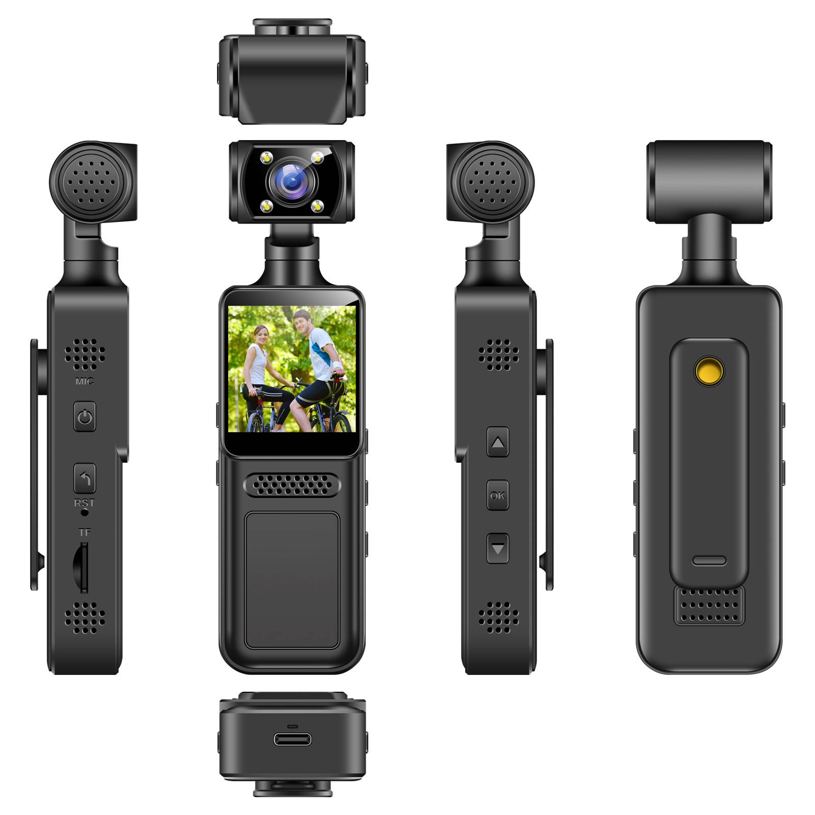 HD-Rückclip-Body-Kamera M12+WiFi: Tragbarer Videorekorder