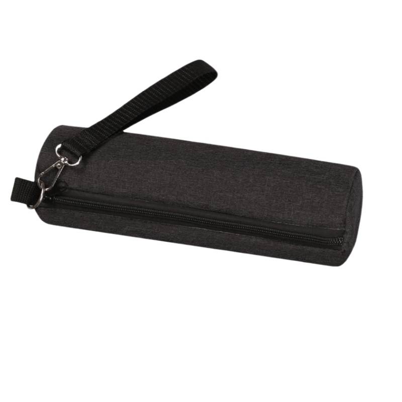 Isolierte Getränkedose Kühltasche, zylindrische Thermo Kühltasche für Bier, Getränke und Limonade Black