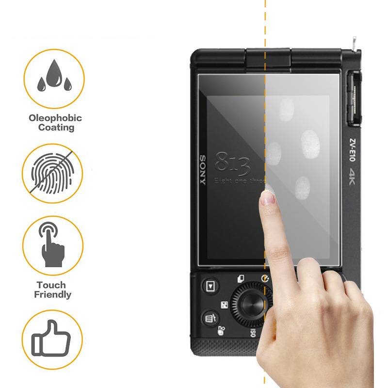 Displayschutz aus gehärtetem Glas für Kamera, 2er-Pack Sony ZV-E10 II