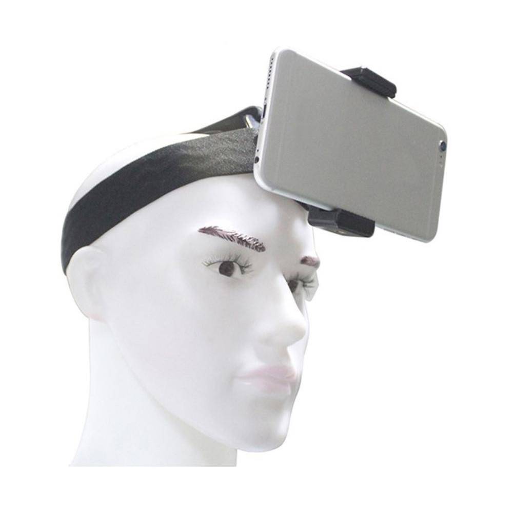 Kopfhalterung für Smartphone, Kopfgurt für GoPro Hero, Verstellbarer Kopfbandhalter mit Clip für Sportkamera Smartphone Universal