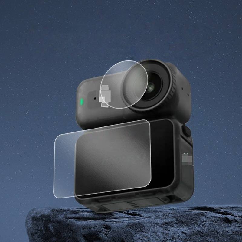 DJI Osmo Nano Displayschutzfolie: Gehärtetes Glas + Weiche Objektivfolie (2er-Pack)