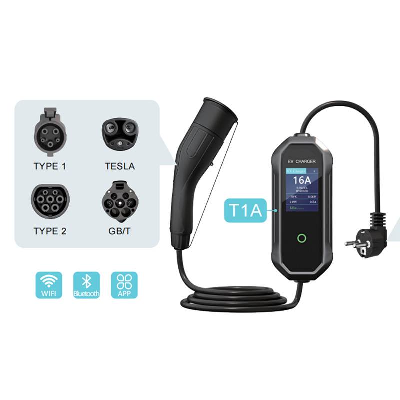 EV-Ladegerät, tragbares EVSE-Ladekabel der Stufe 2, 16 A, 3,5 kW
