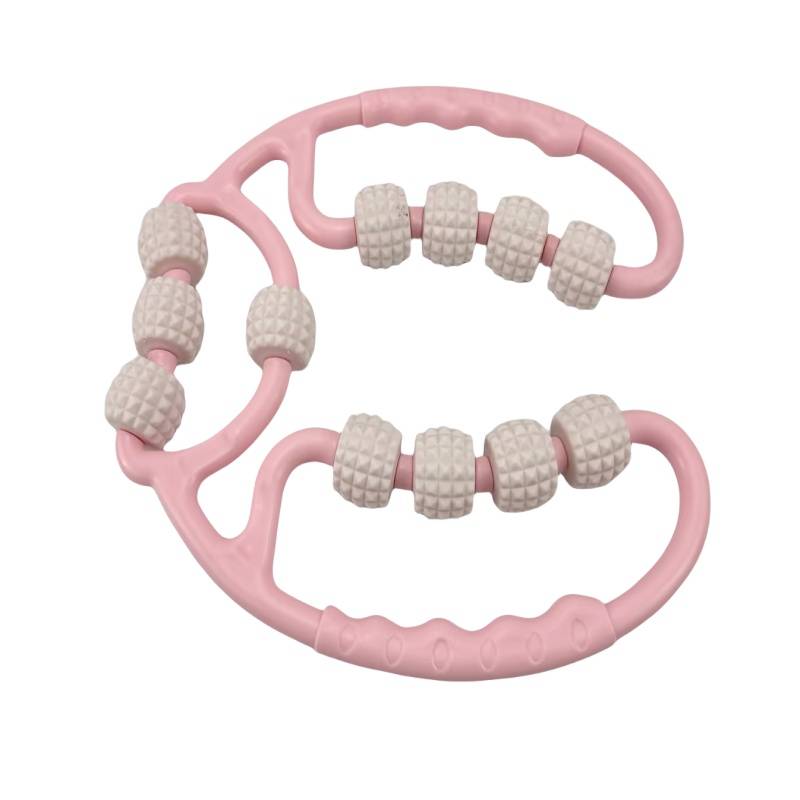 Beinmassagegerät – 12 Rollen für eine angenehme Massage Pink + White