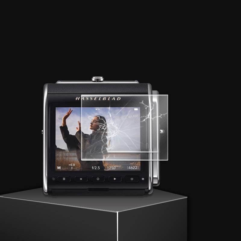 Hasselblad 907x Displayschutz, Aluminiumglas, 0,26 mm, gebogene Kanten