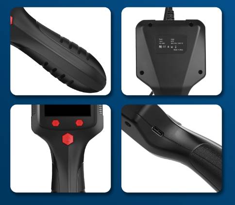 Hand-Endoskopkamera mit 2,4-Zoll-Bildschirm und 6 LED-Leuchten 10 m