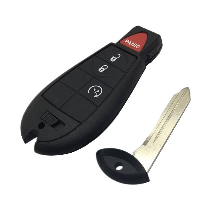 Autoschlüsselgehäuse (3+1 Tasten) Kompatibel mit Chrysler Black