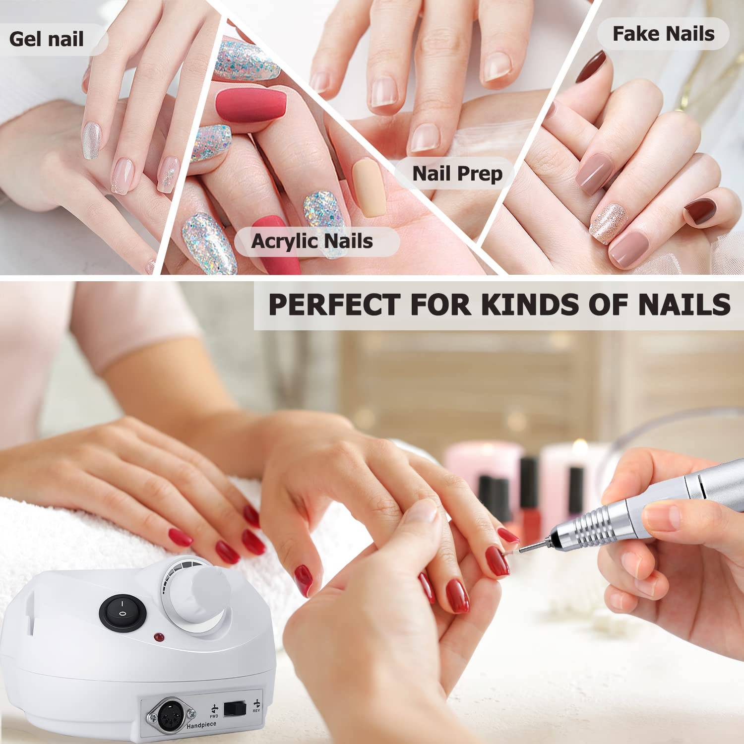 Elektrische Nagelfeile Nagelfräser mit Zubehör