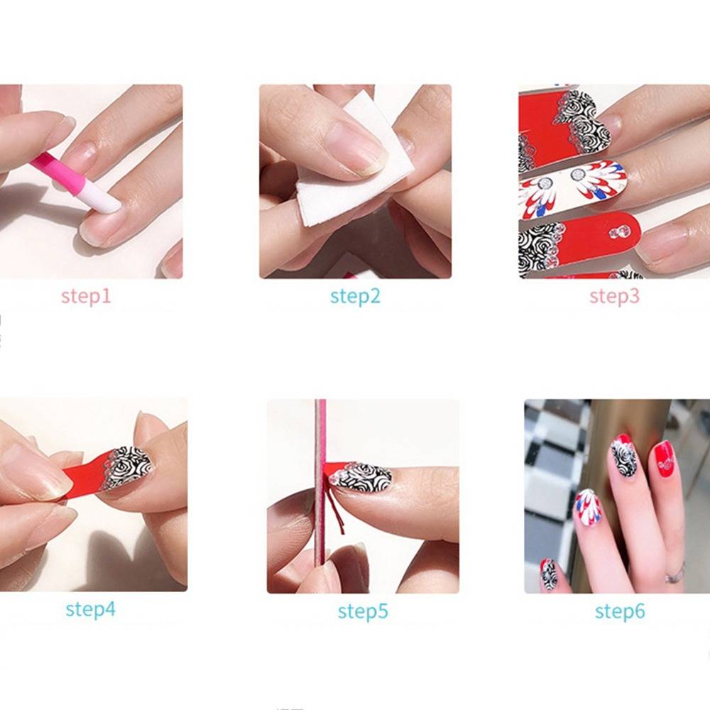10 Blatt Nagelkunst Aufkleber mit Nagelfeile - Einfarbige Glitzer Nagel Tattoos WineRed