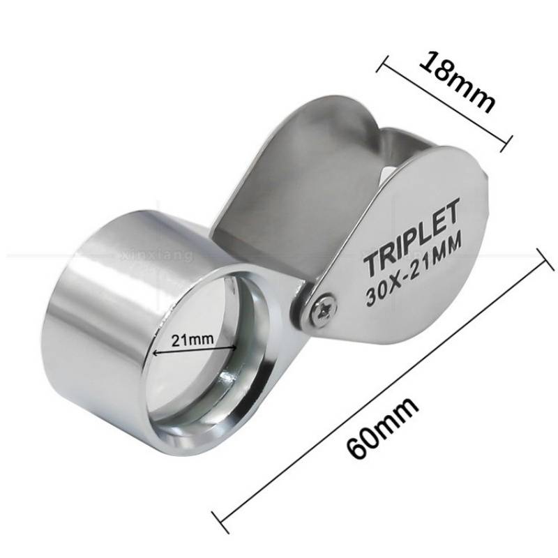 30x21 Faltbare Lupe für Antikschmuck und Münzbewertung