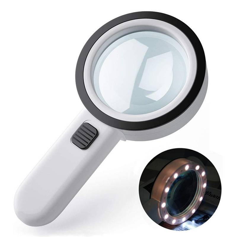 30x Optische LED-Lupe mit doppelter Schicht für Lesen, Hobbys & Inspektion 85 mm