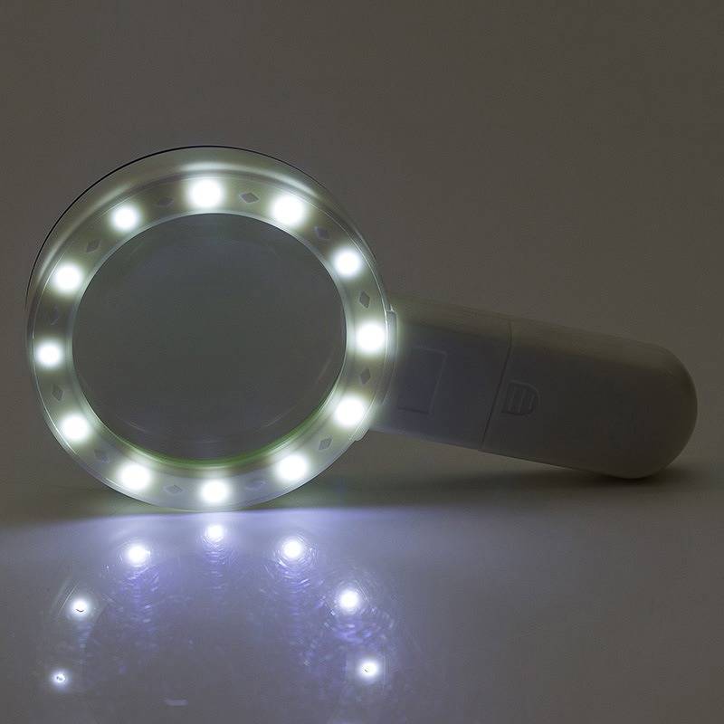 30x Optische LED-Lupe mit doppelter Schicht für Lesen, Hobbys & Inspektion 85 mm