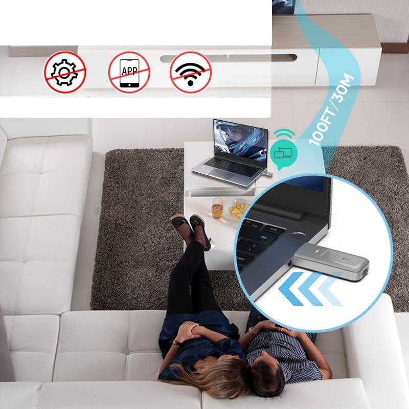 Kabelloses HDMI Video Sender- und Empfänger-Kit, 1080P Plug & Play Grey