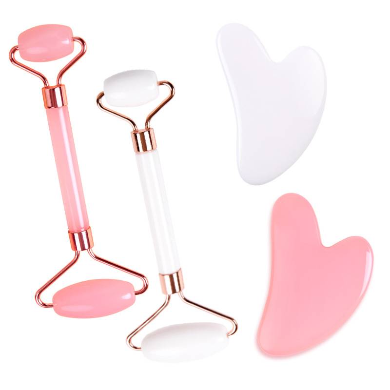 Massagegerät für Gesicht und Körper Entspannung Gesichtsroller Pink