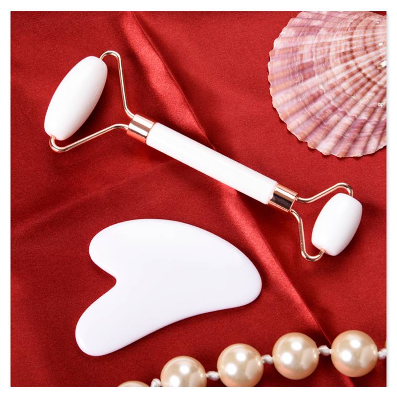 Massagegerät für Gesicht und Körper Entspannung Gesichtsroller White
