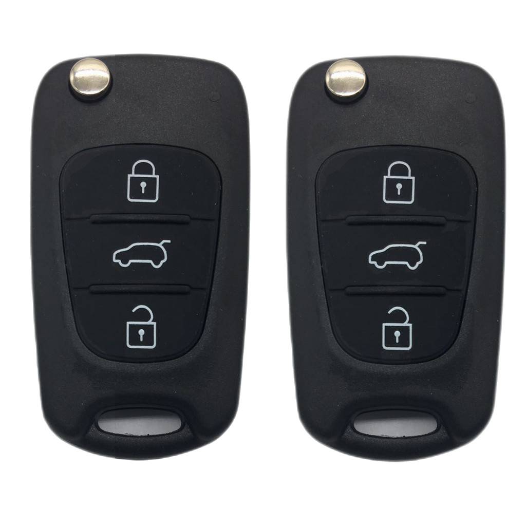 Autoschlüsselhülle Gehäuse mit 3 Tasten für HYUNDAI Kia Schwarz