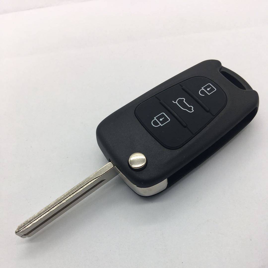 Autoschlüsselhülle Gehäuse mit 3 Tasten für HYUNDAI Kia Schwarz