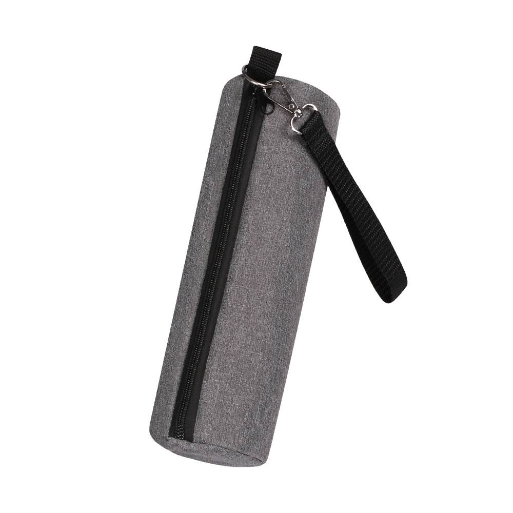 Isolierte Getränkedose Kühltasche, zylindrische Thermo Kühltasche für Bier, Getränke und Limonade Grey