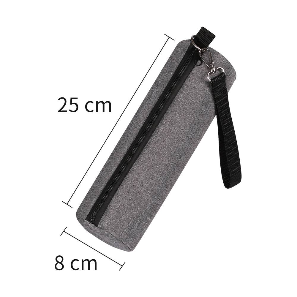 Isolierte Getränkedose Kühltasche, zylindrische Thermo Kühltasche für Bier, Getränke und Limonade Grey