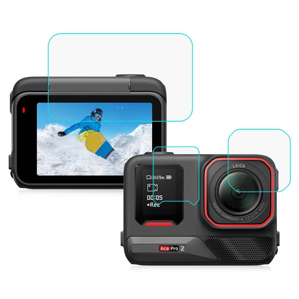 Displayschutz aus gehärtetem Glas für Insta360 Ace Pro 2 (3er-Pack)