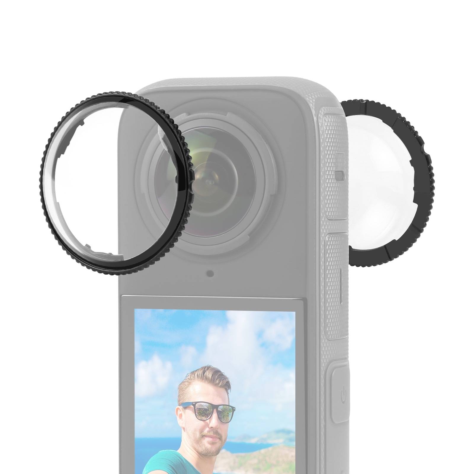 Objektivabdeckung für Insta360 X4 Actionkamera / Optisches Glas