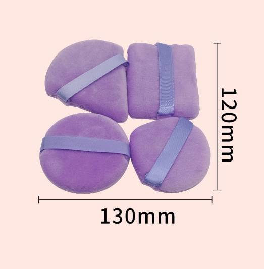 Puderquasten 4er-Pack Violett