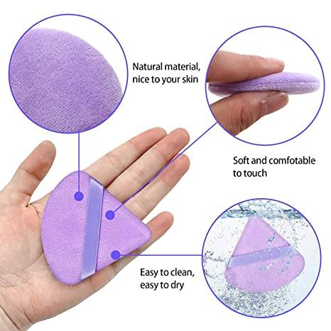 Puderquasten 4er-Pack Violett