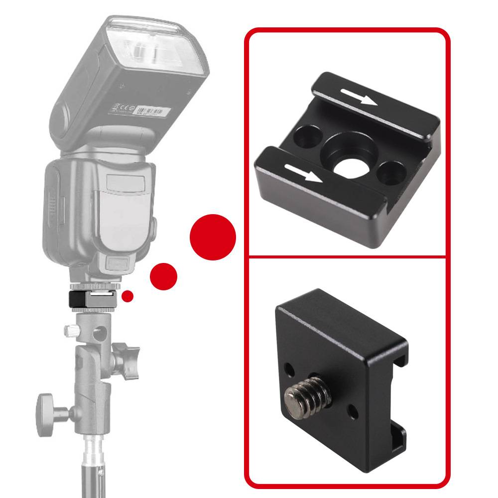 Cold Shoe Mount Adapter Cold Shoe Extender für Kamera Black