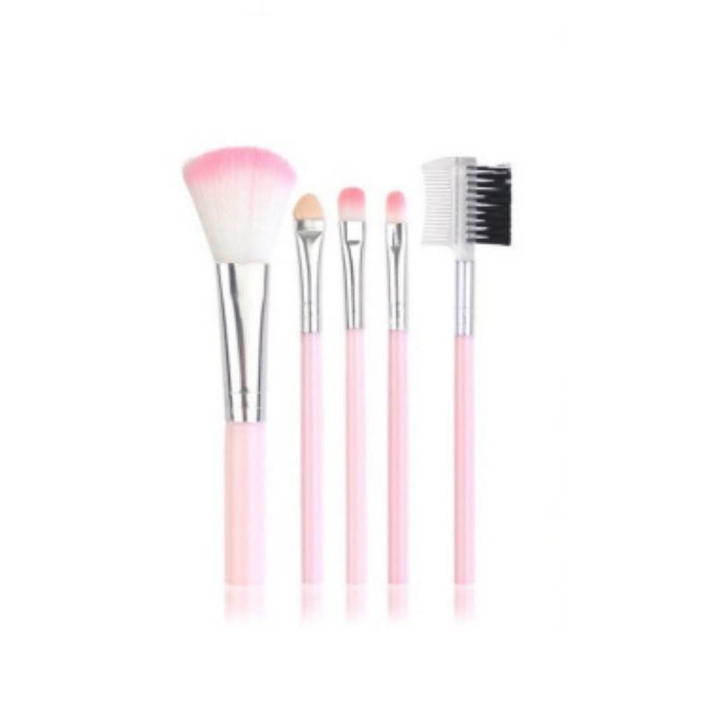 Make-up-Pinsel Set mit 5 Make-up-Pinseln Pink