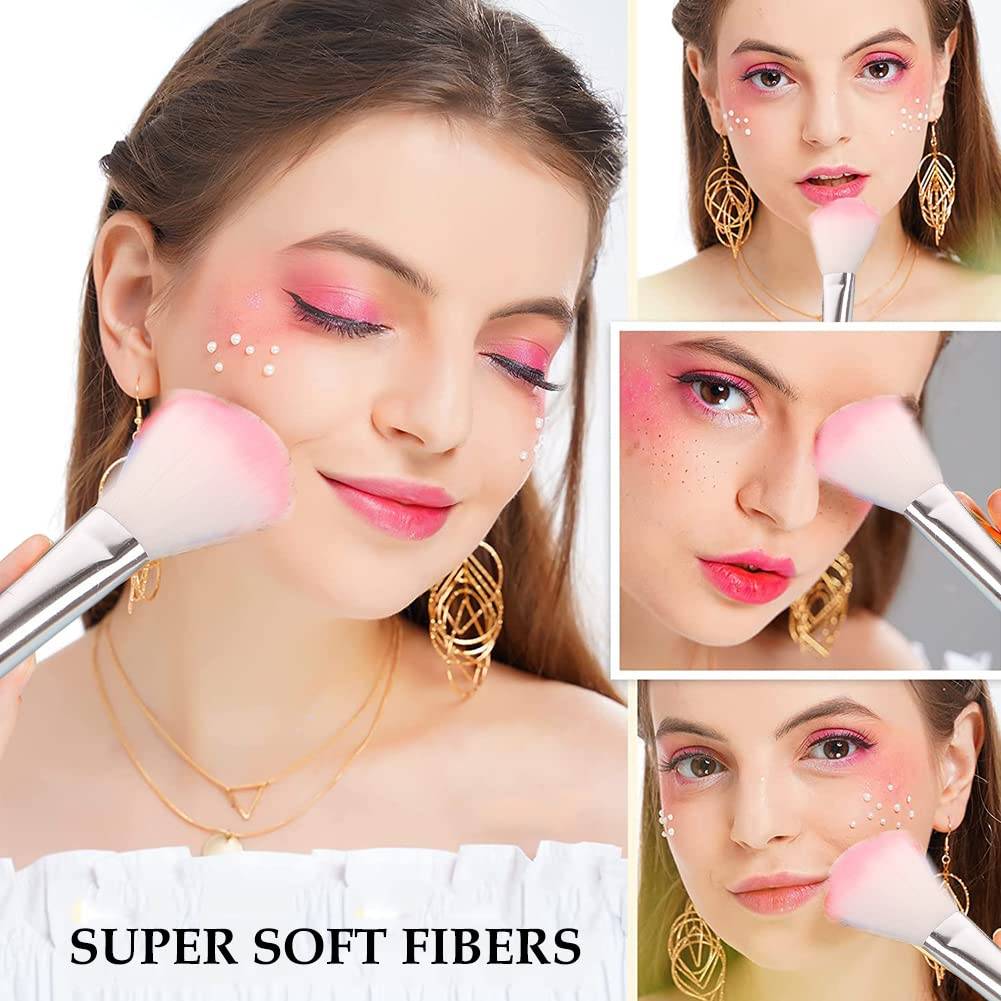 Make-up-Pinsel Set mit 5 Make-up-Pinseln Pink