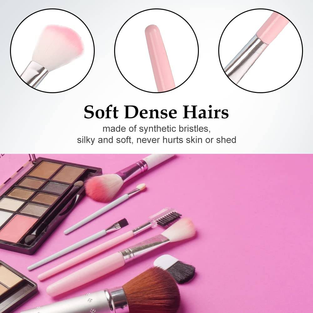 Make-up-Pinsel Set mit 5 Make-up-Pinseln Pink