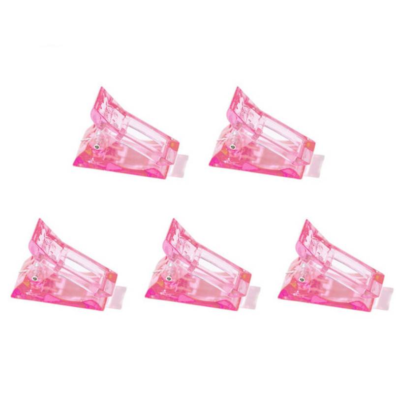 Nagelclips für Gelnägel im 5er-Pack Pink