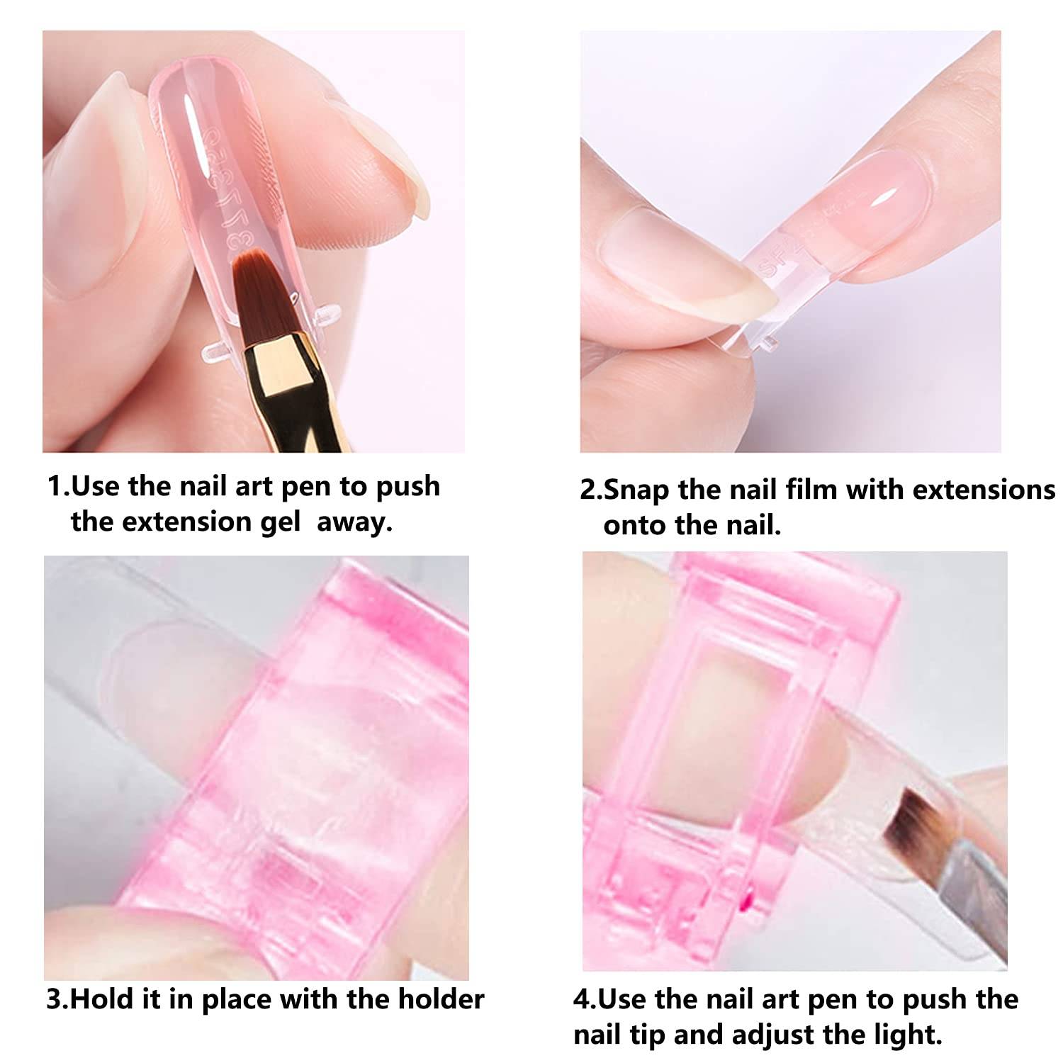 Nagelclips für Gelnägel im 5er-Pack Pink