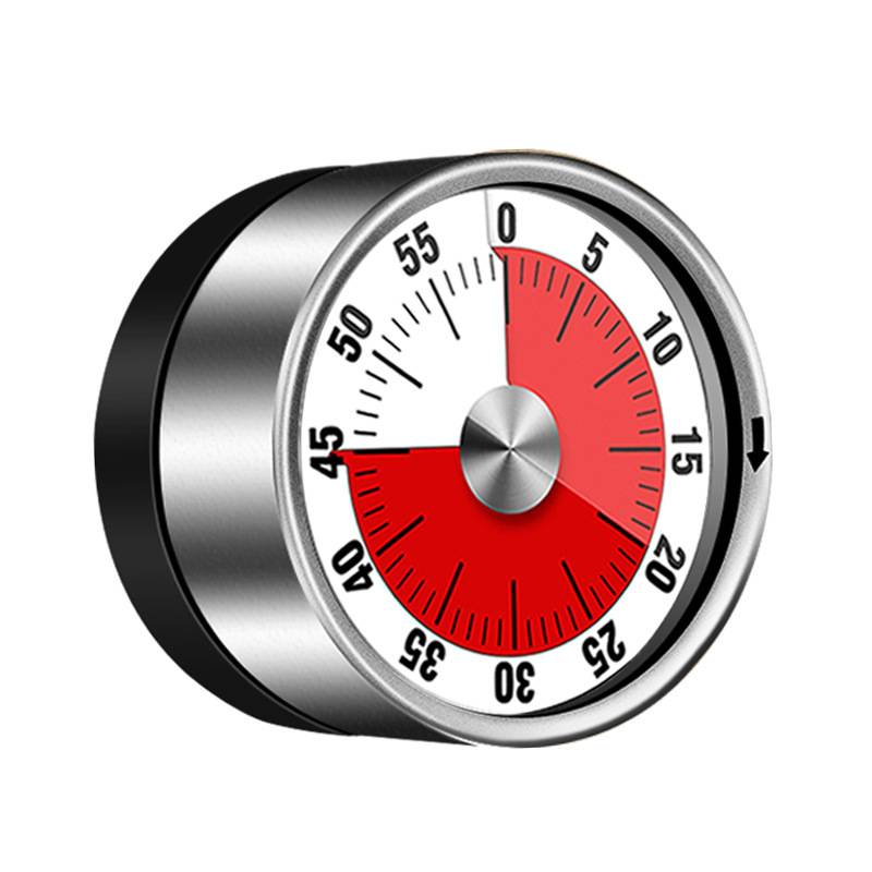 Magnetischer mechanischer Küchentimer Silver