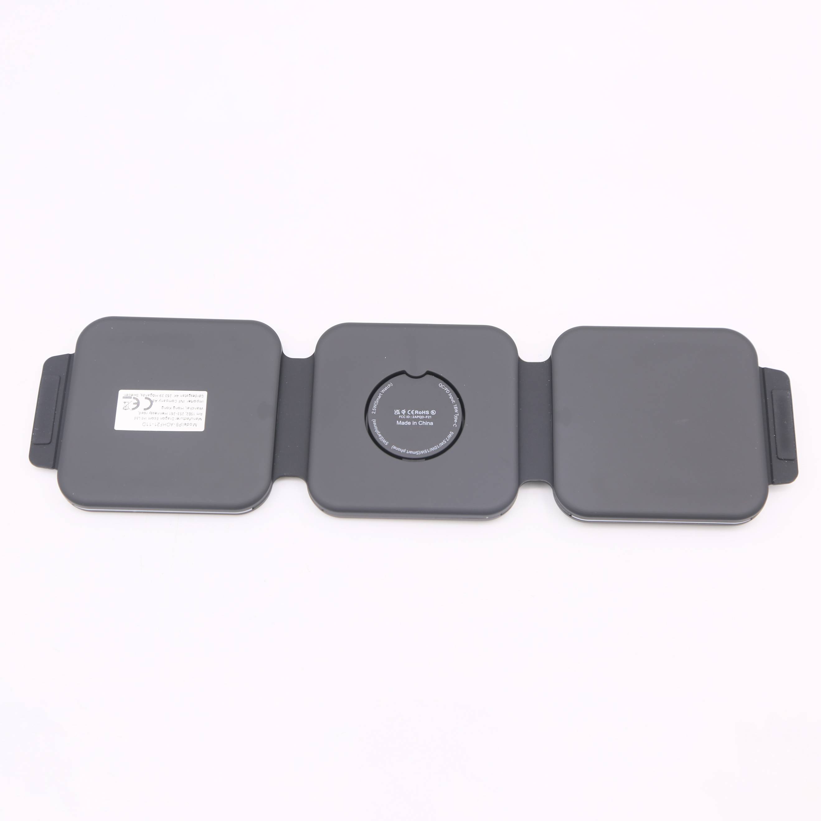 3-in-1-Wireless-Ladegerät, magnetische, faltbare Ladestation Black