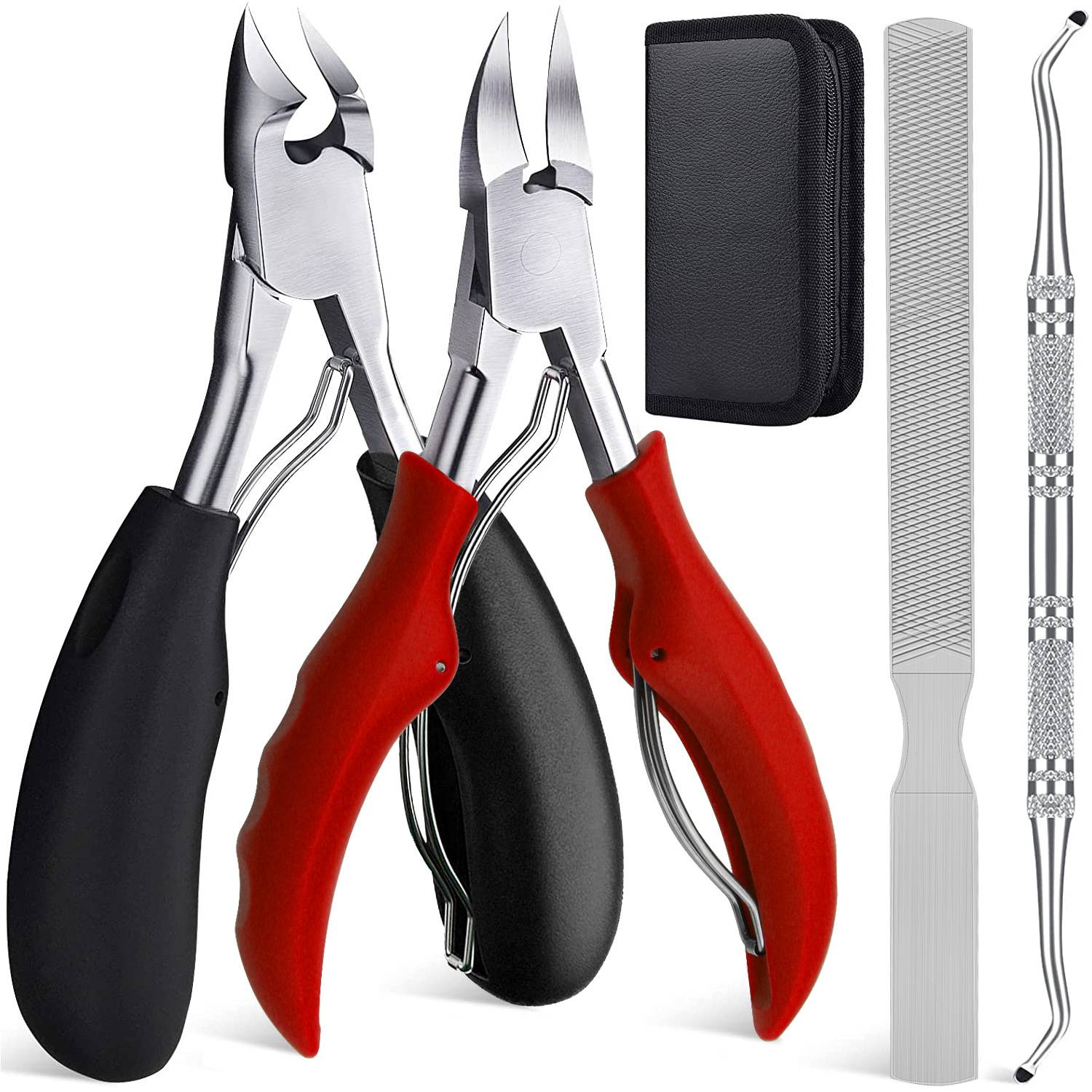 Pediküre-Set mit Werkzeug für eingewachsene Zehennägel, 4-teilig Black