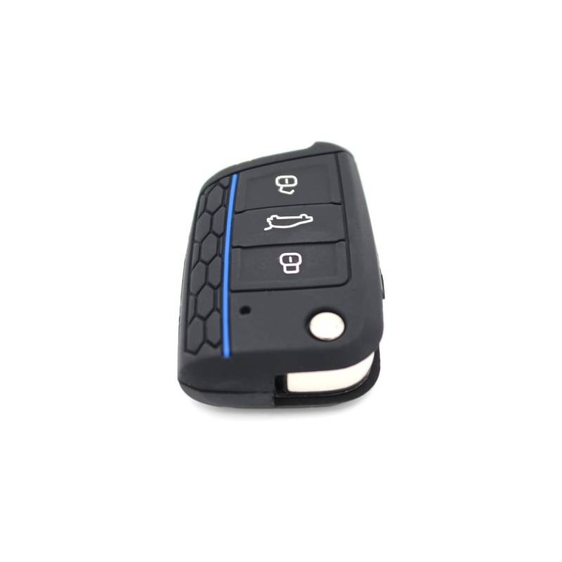 Autoschlüsseletui für Golf 7/Lingdu/New Octavia/Karoq/Kodiak/Komik/Yedi Black+Blue