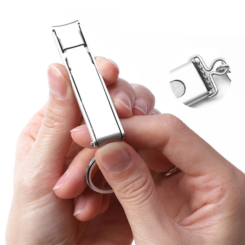 Tragbarer Mini-Nagelknipser aus Edelstahl mit Schlüsselanhänger