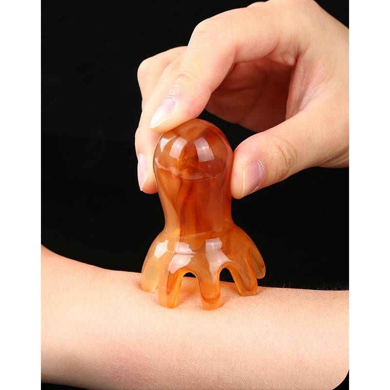 Oktopus Kopfhautmassagegerät - Großer Massagekamm für Akupressur Green