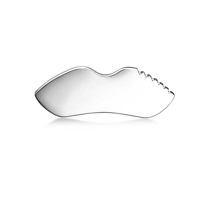 Flügelförmiges Gua Sha Gesichtswerkzeug aus Edelstahl für Straffung und Lifting