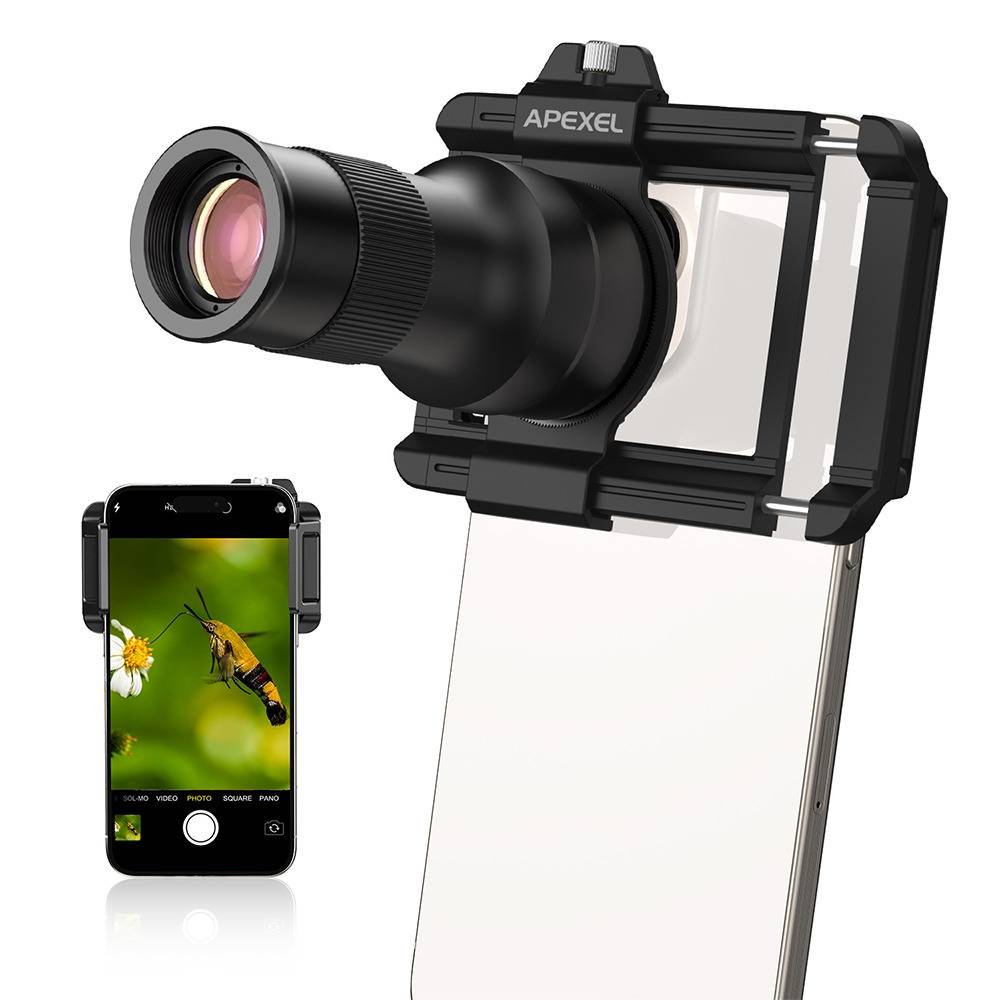 6X Handy-Teleskopobjektiv – Tragbares Tele-Makro 2-in-1 Kameraobjektiv-Kit