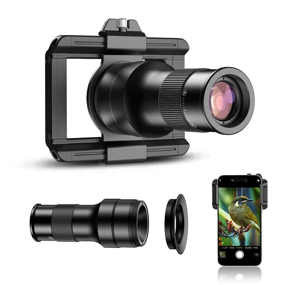 6X Handy-Teleskopobjektiv – Tragbares Tele-Makro 2-in-1 Kameraobjektiv-Kit