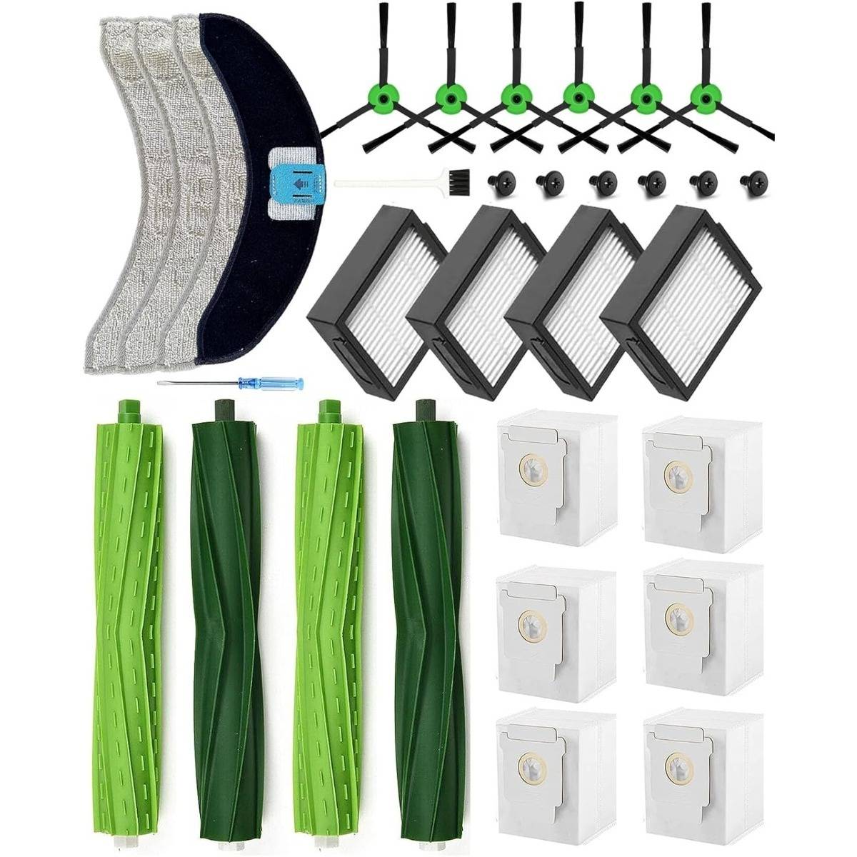 26-teiliges Ersatzteil-Set kompatibel mit iRobot Roomba Combo J7+/j9+/10 Max Roboterstaubsauger