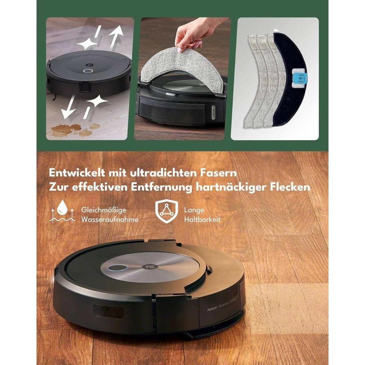 26-teiliges Ersatzteil-Set kompatibel mit iRobot Roomba Combo J7+/j9+/10 Max Roboterstaubsauger