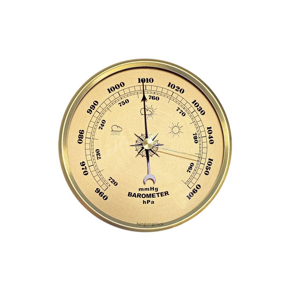 130mm Gold Barometer - Präzises atmosphärisches Druckmessgerät
