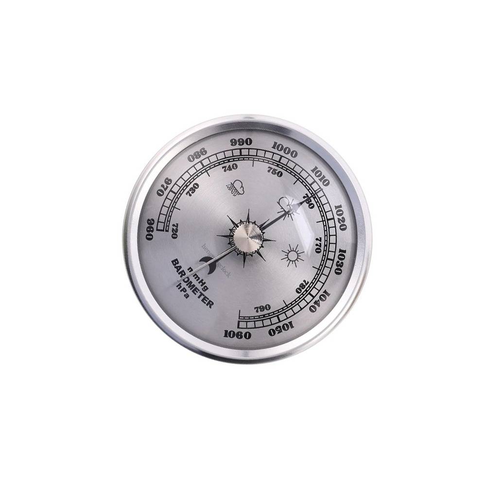 70mm Analoges Barometer - Präzises Wetterstationsinstrument für den Heimgebrauch Silver